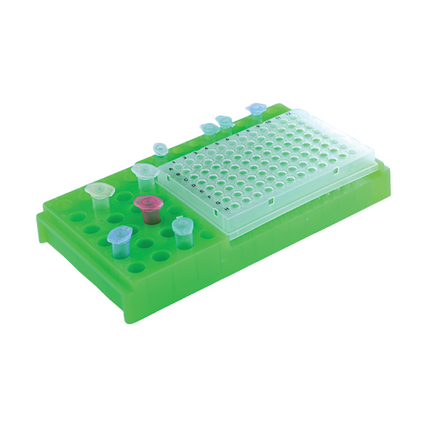 PCR workstation rack with lid, PP